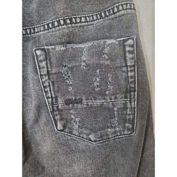 One by OneTeaspoon High Waist Awesome Baggies Distressed Black Denim Jeans Sz 25 - Picture 11 of 13